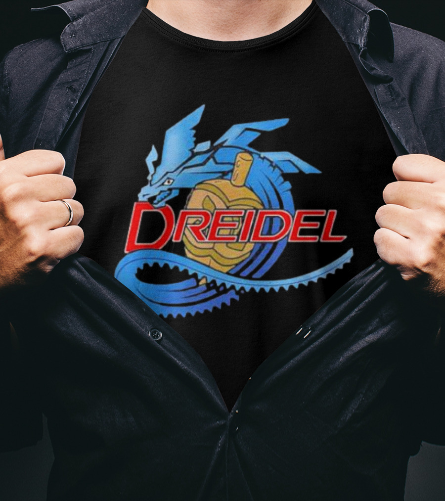 Dreidel Blue Dragon Fusion T-Shirt