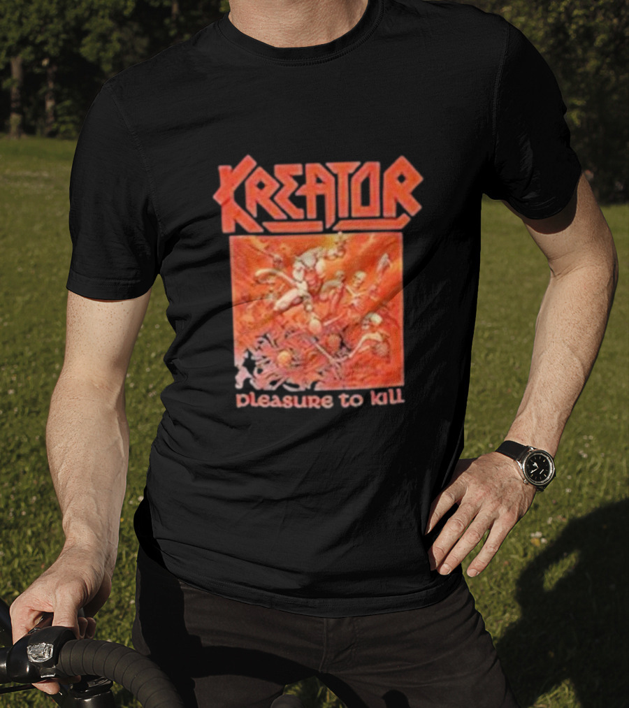 Kreator Pleasure To Kill Album Art Red T-Shirt
