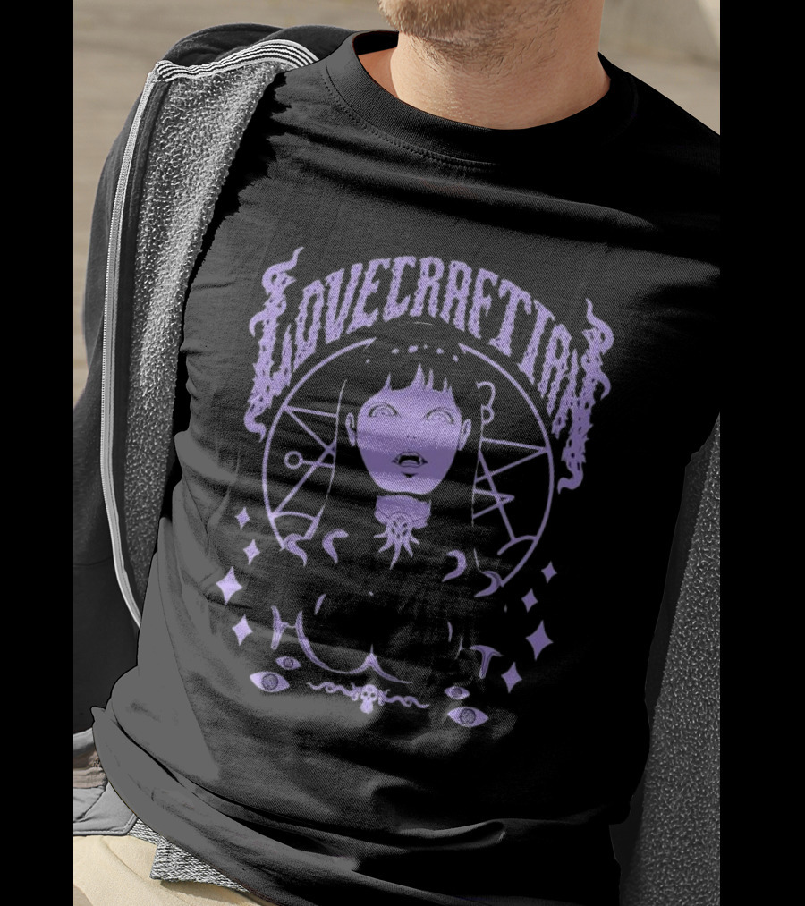 Lovecraftian Mystic Girl With Symbolic Elements T-Shirt