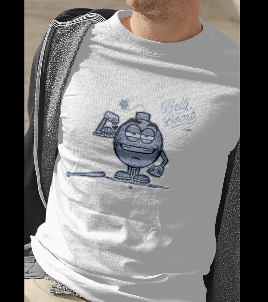 Belli Bomb Cartoon Character With Baseball Bat T-Shirt