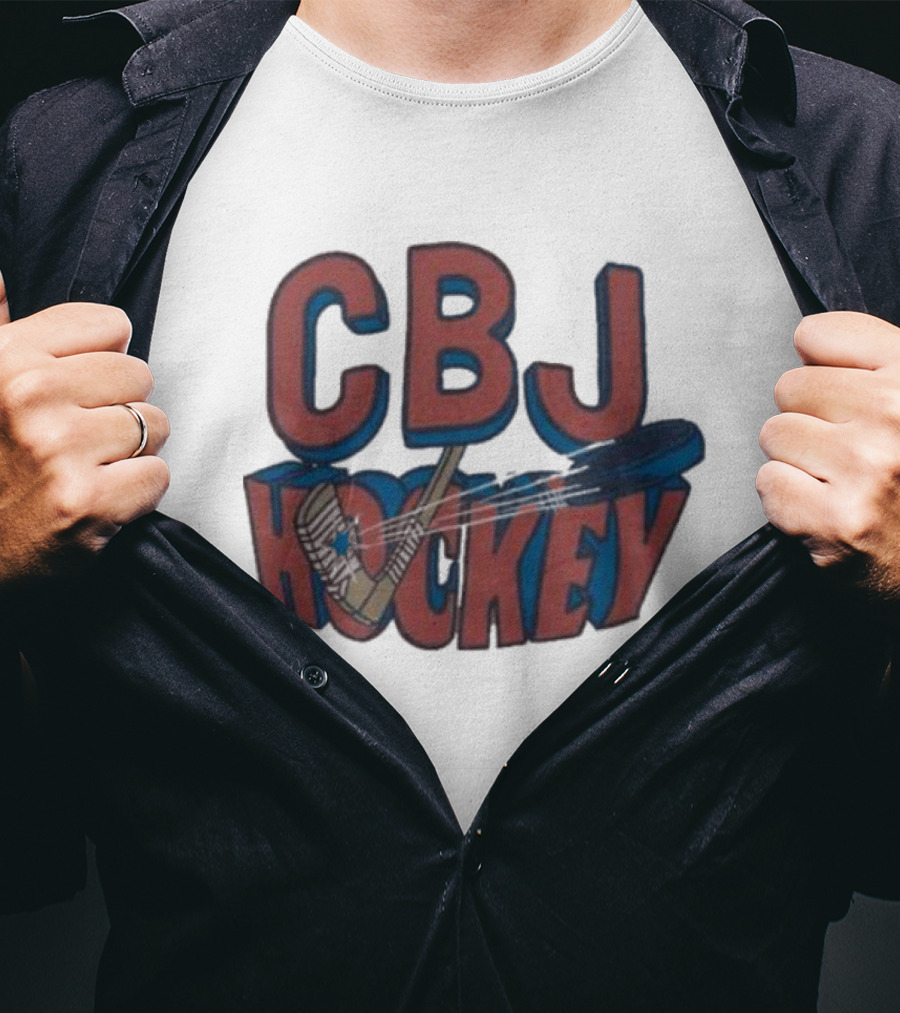 CBJ Hockey Stick And Puck T-Shirt