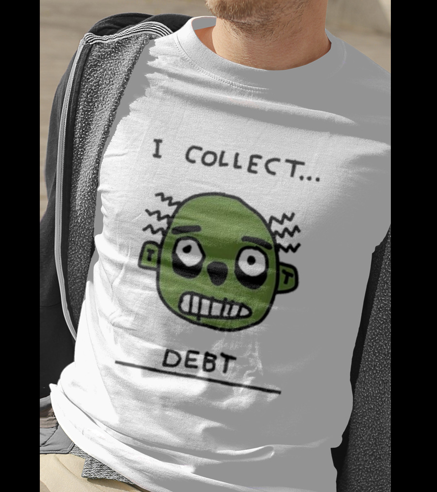 Zoe Bread Merch I Collect Debt Zombie Face T-Shirt