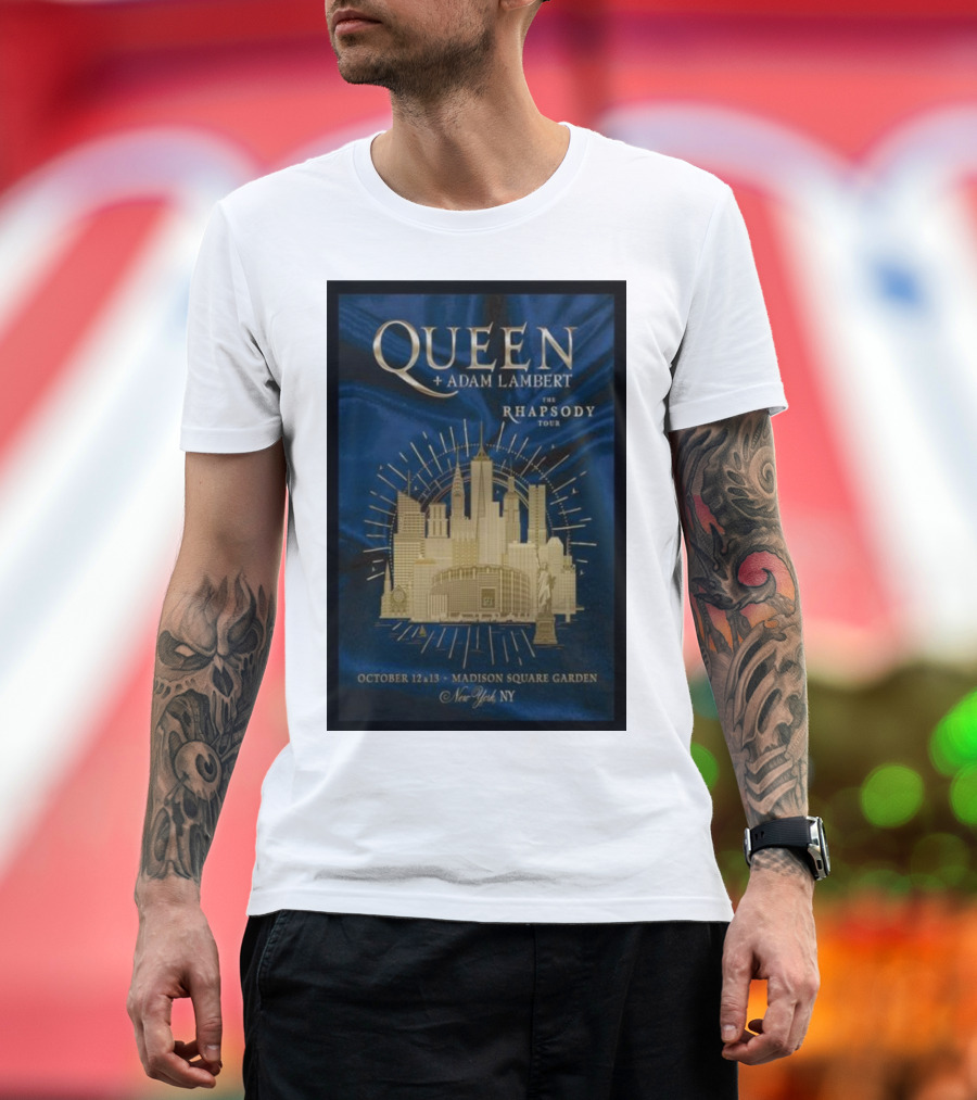 Queen + Adam Lambert The Rhapsody Tour October 12-13 Madison Square Garden New York NY T-Shirt