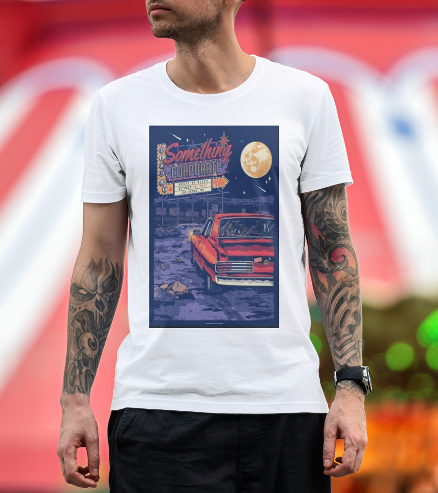 Something Corporate House of Blues October 28 2002 Las Vegas Moonlit Desert Drive T-Shirt