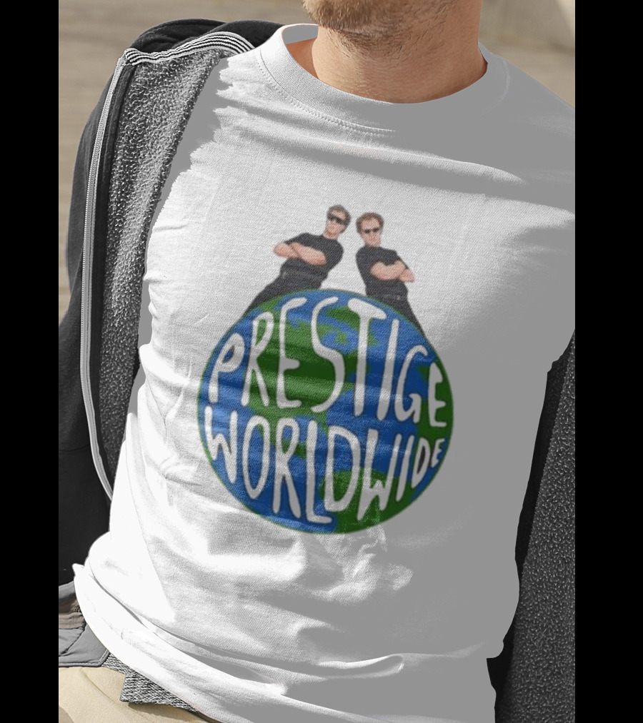 Step Brothers Prestige Worldwide Logo With Characters T-Shirt