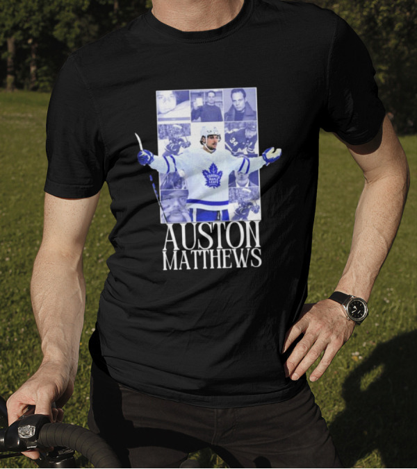 Toronto Maple Leafs Auston Matthews Eras Tour Hockey Collage T-Shirt