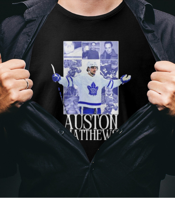 Toronto Maple Leafs Auston Matthews Eras Tour Hockey Collage T-Shirt