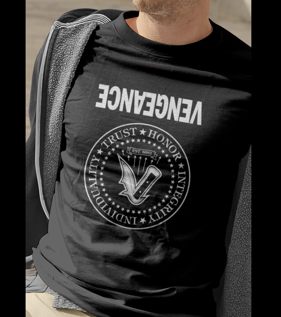 Vengeance Psycho Therapy Trust Honor Integrity Individuality Circle T-Shirt