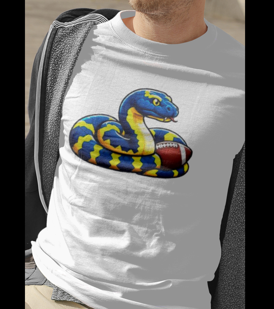 Michigan Boa Constrictor Snake Football Colors T-Shirt