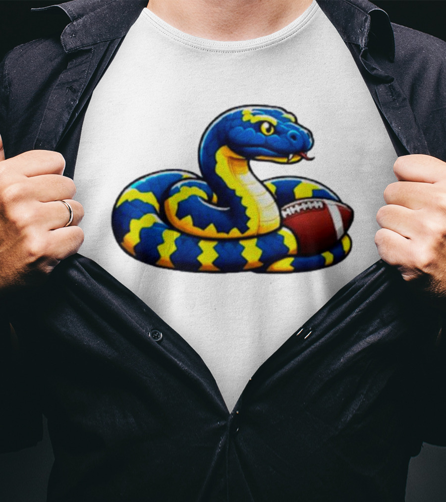 Michigan Boa Constrictor Snake Football Colors T-Shirt