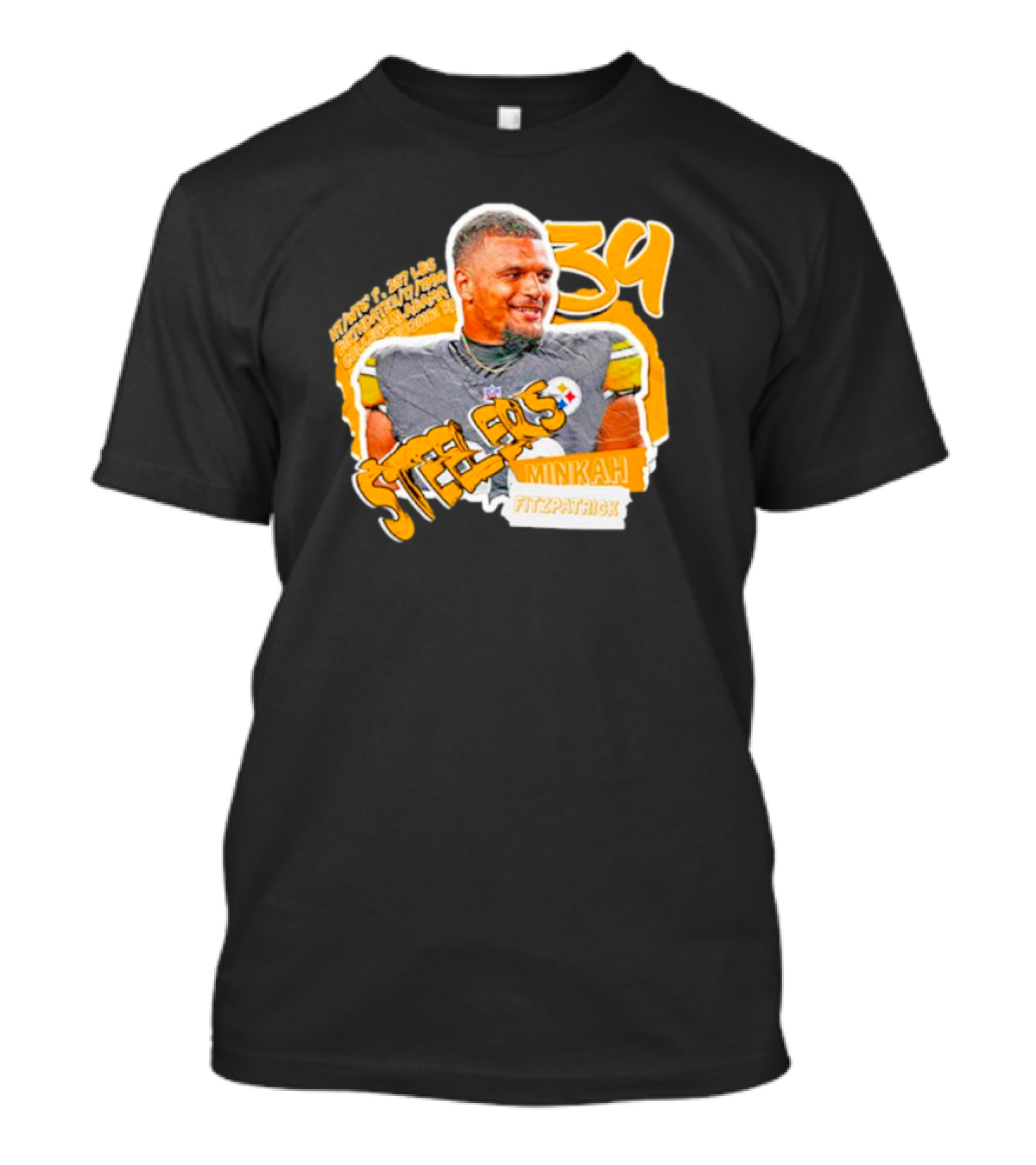 Minkah Fitzpatrick Steelers 39 Football Player Bright T-Shirt