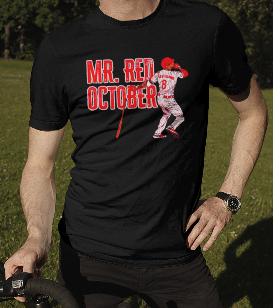 Philadelphia Phillies Mr. Red October Baseball Player Number 8 T-Shirt