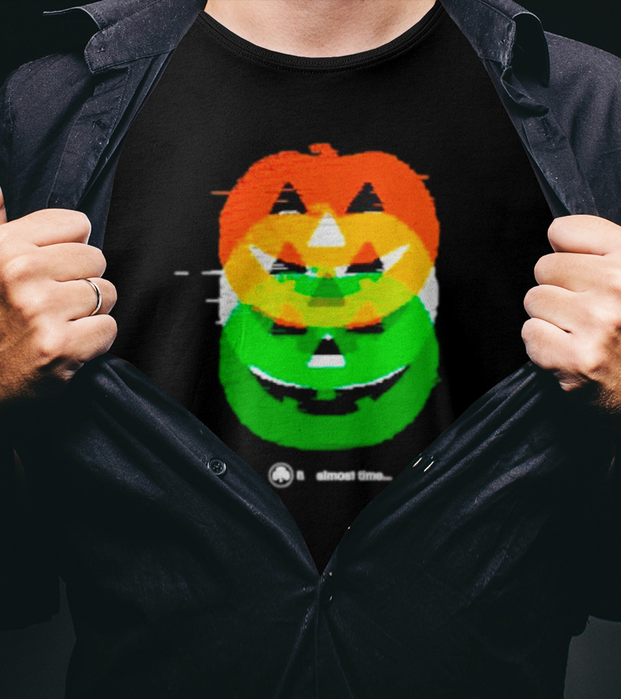 Pumpkin Glitch It's Almost Time T-Shirt