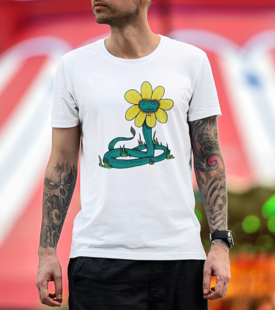 Snake Flower Bloom Entwined in Nature T-Shirt