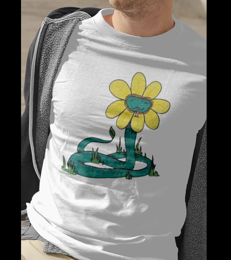 Snake Flower Bloom Entwined In Nature T-Shirt