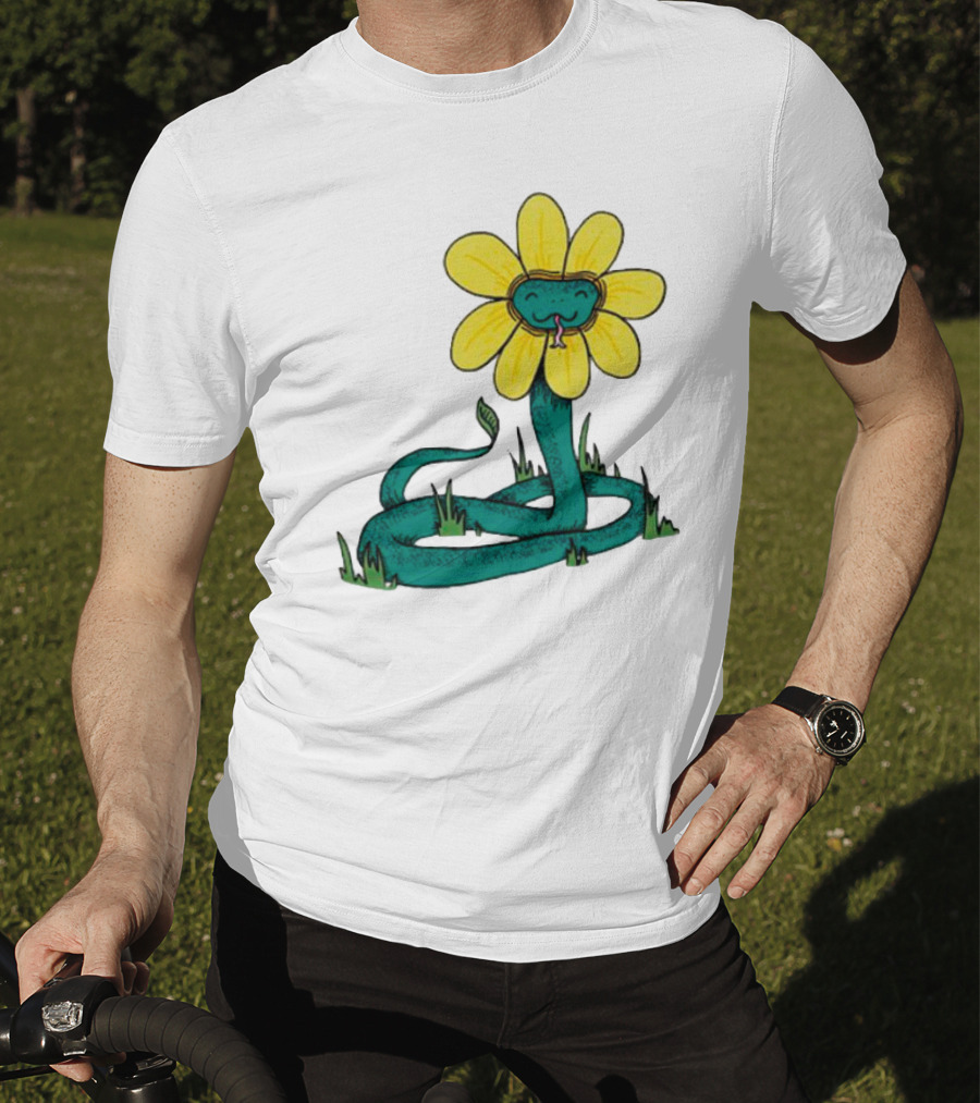 Snake Flower Bloom Entwined In Nature T-Shirt