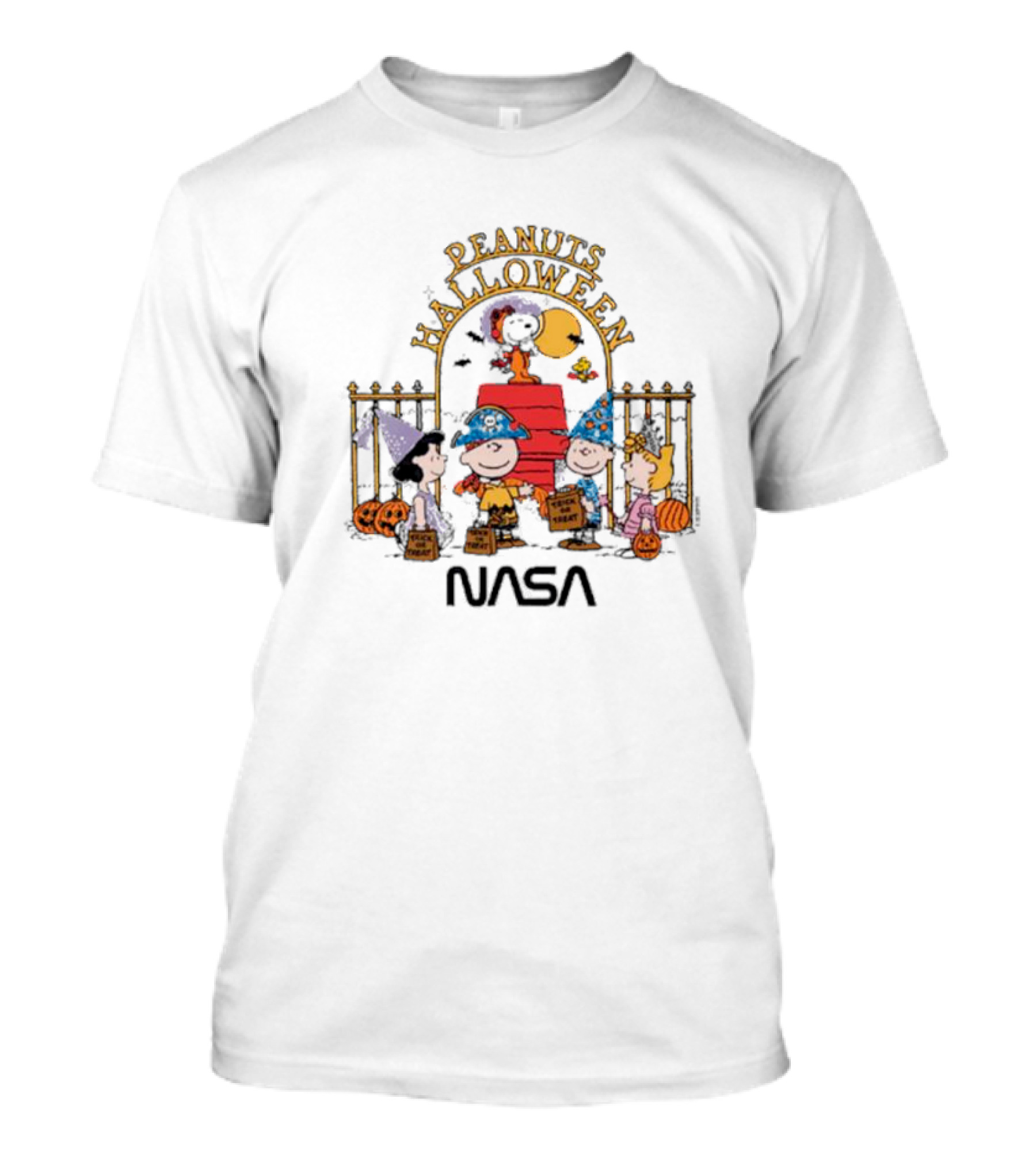 Peanuts Halloween Trick Or Treat With NASA Space T-Shirt