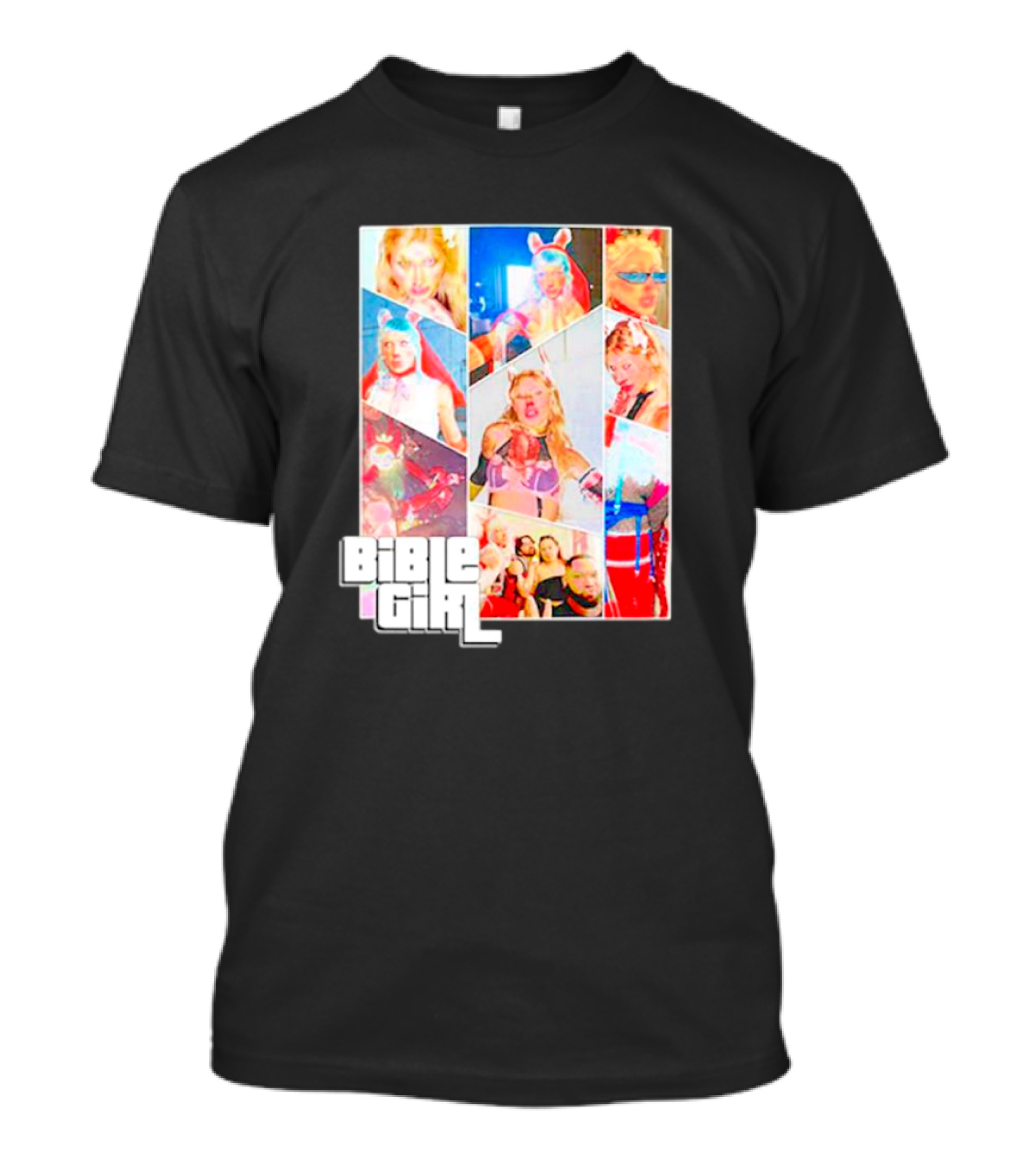 BibleGirl Collage Vibrant Colors Liberty City T-Shirt