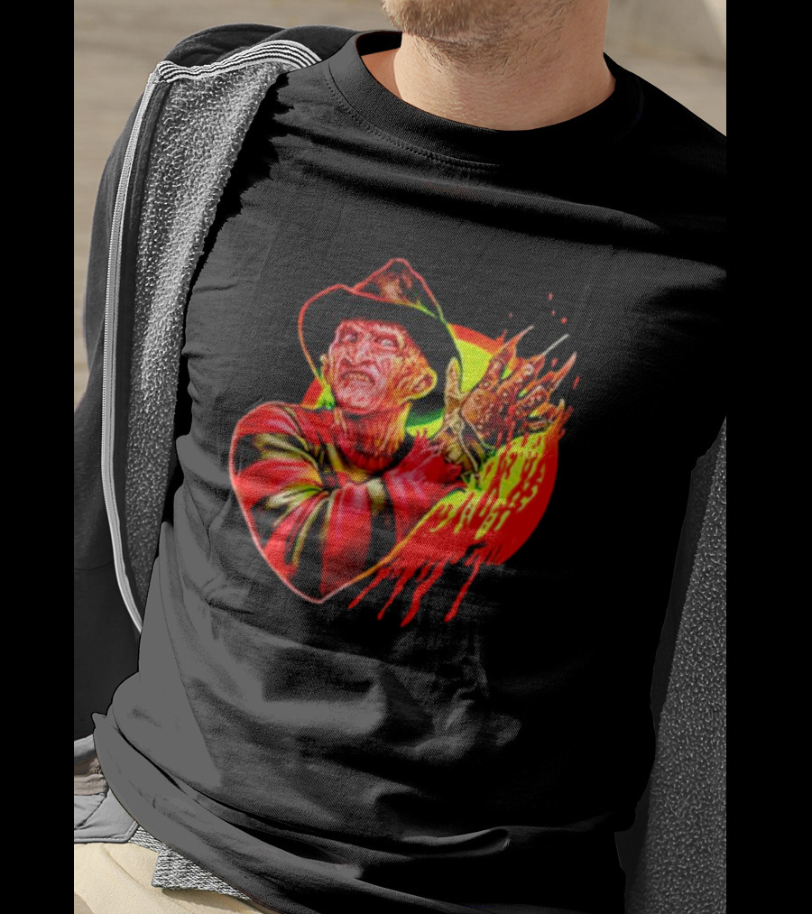 Freddy Krueger Fright Rags Freddy Slashed Retro Horror T-Shirt
