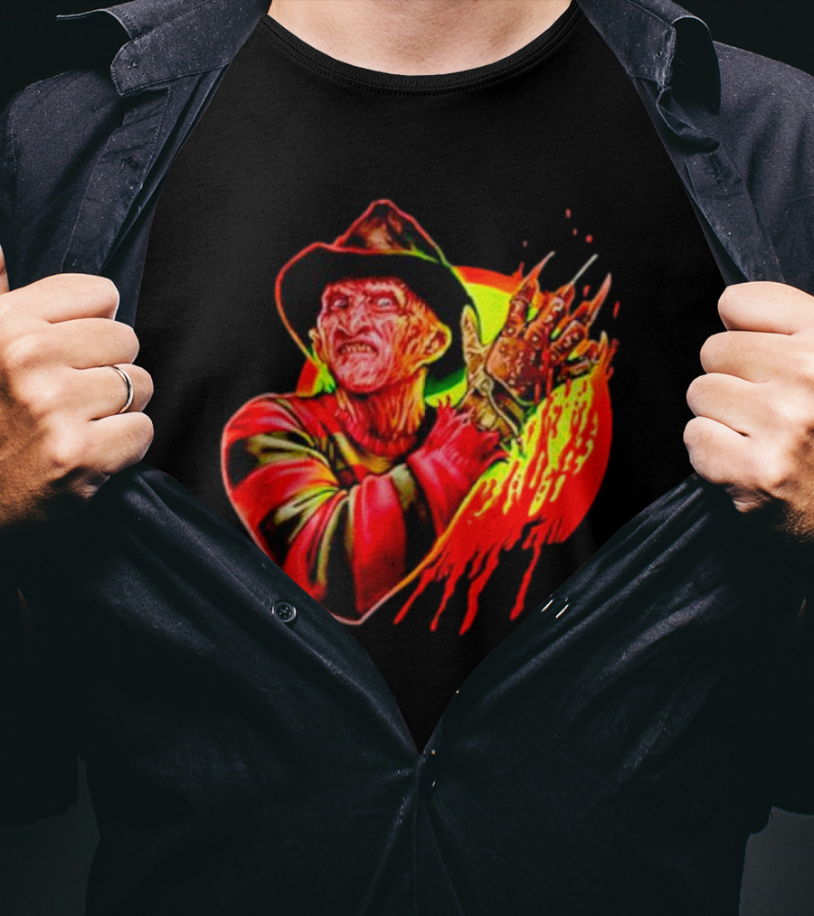 Freddy Krueger Fright Rags Freddy Slashed Retro Horror T-Shirt