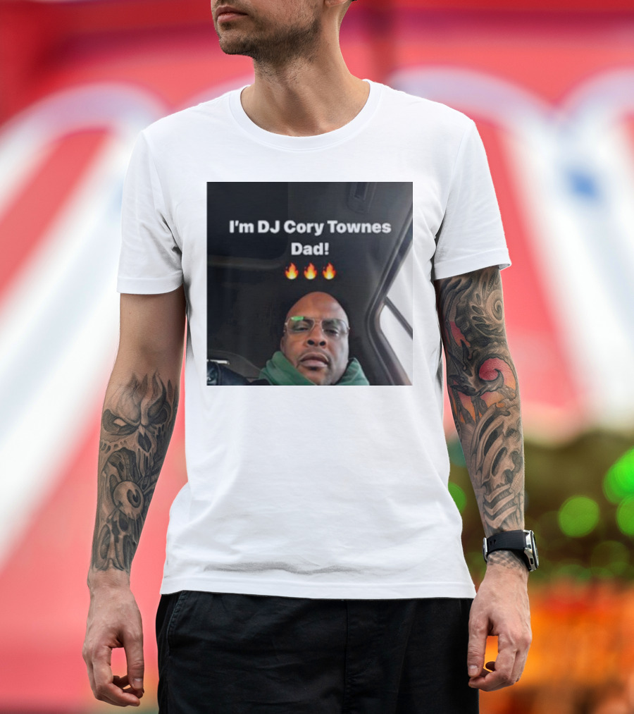 I’m DJ Cory Townes Dad Flames Emojis T-Shirt