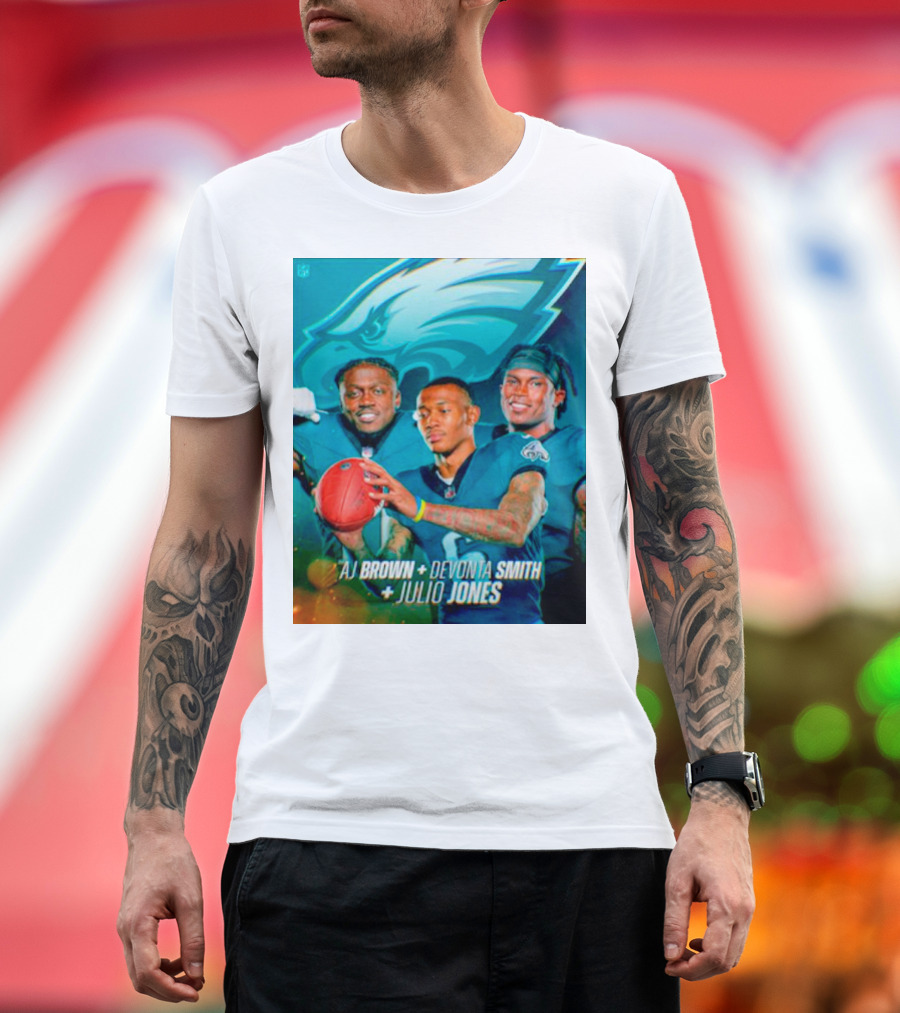 Philadelphia Eagles AJ Brown Devonta Smith Julio Jones Team T-Shirt