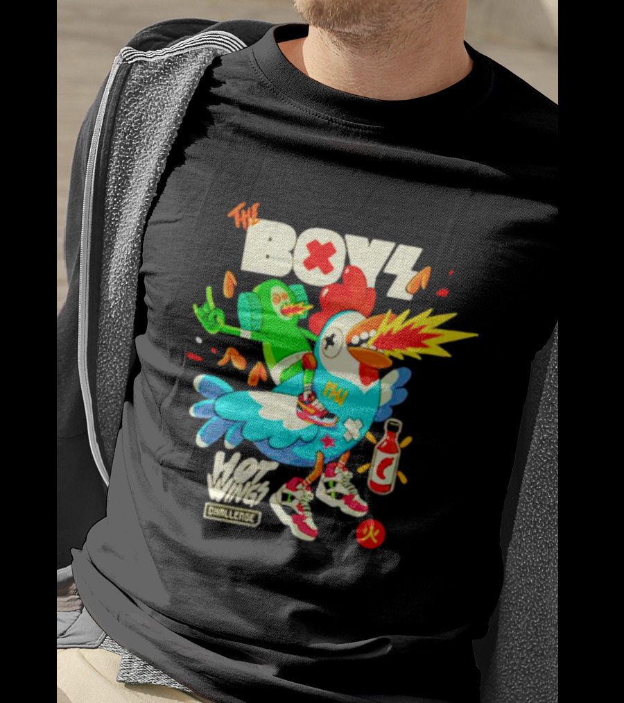 The Boys Hot Wings Challenge X Fire Comic T-Shirt