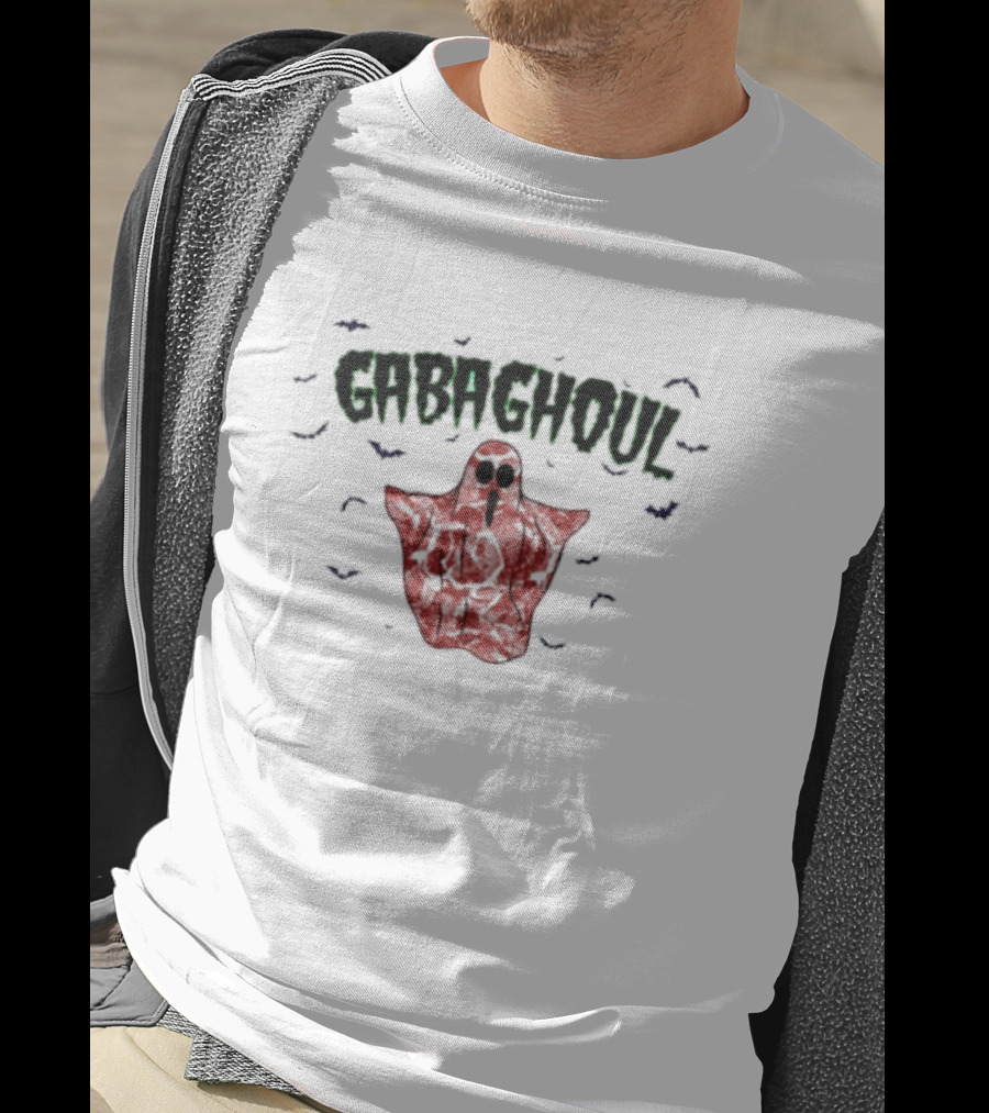 Gabaghoul Halloween Ghost With Bat Accents T-Shirt