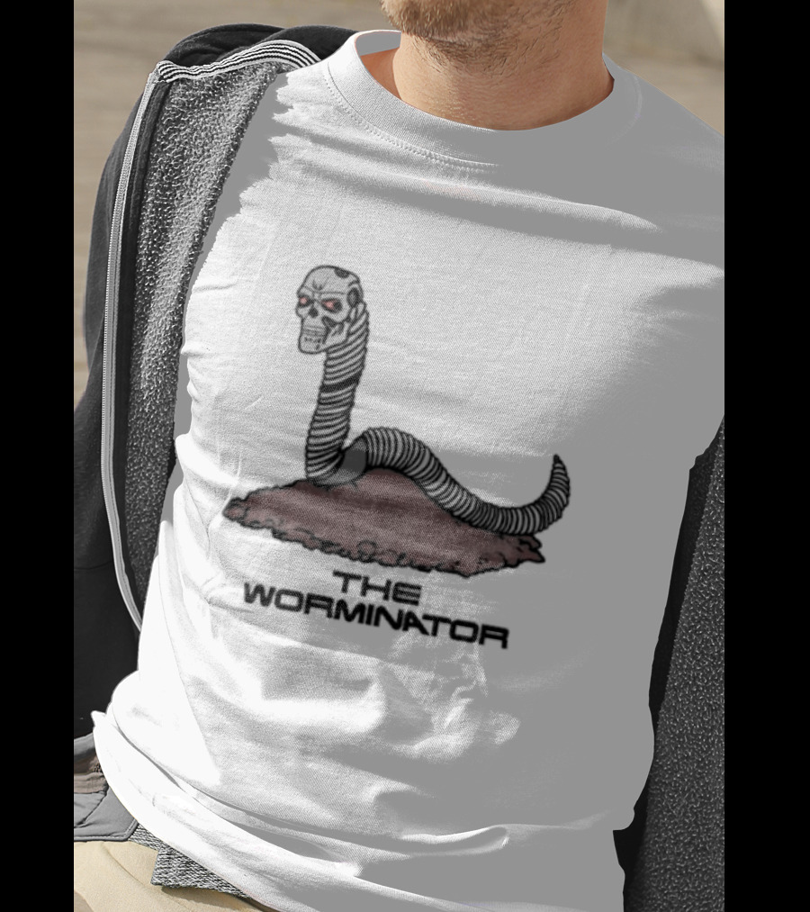 The Worminator Terminator Skull T-Shirt