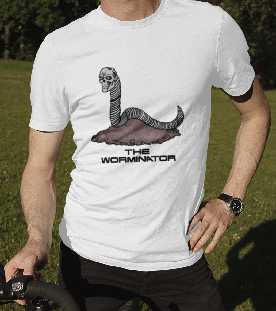 The Worminator Terminator Skull T-Shirt