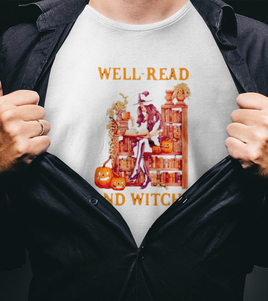 Well-Read And Witchy Halloween T-Shirt