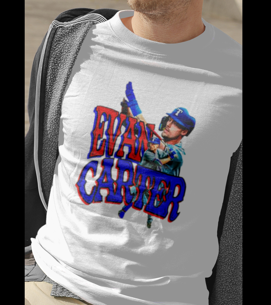 Evan Carter Texas Rangers Baseball Player Image T-Shirt