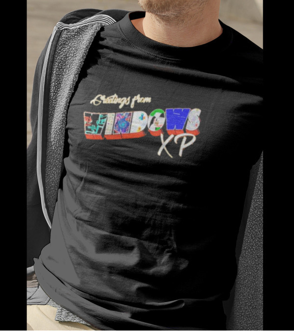 Greetings From Windows XP Nostalgic Vintage Computer Graphics T-Shirt