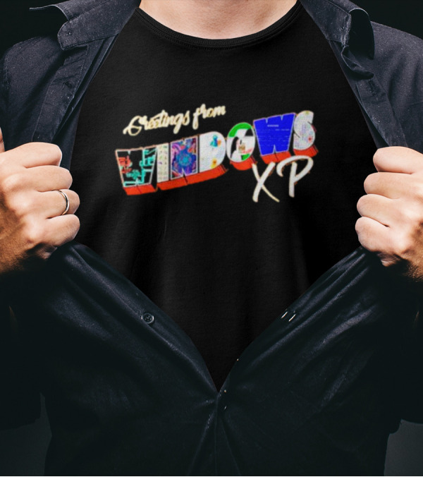 Greetings From Windows XP Nostalgic Vintage Computer Graphics T-Shirt