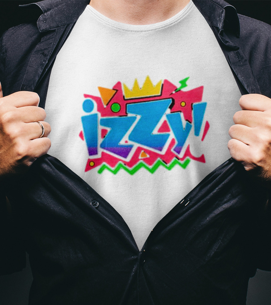 Izzy Moreno Wrestling Retro Crown Geometric Shapes T-Shirt