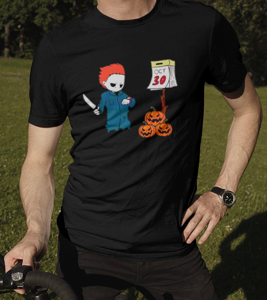 Michael Myers October 30 Knife Pumpkin Calendar T-Shirt