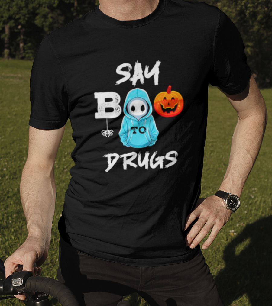 Red Ribbon Week Awareness Say Boo To Drugs Halloween Pumpkin T-Shirt