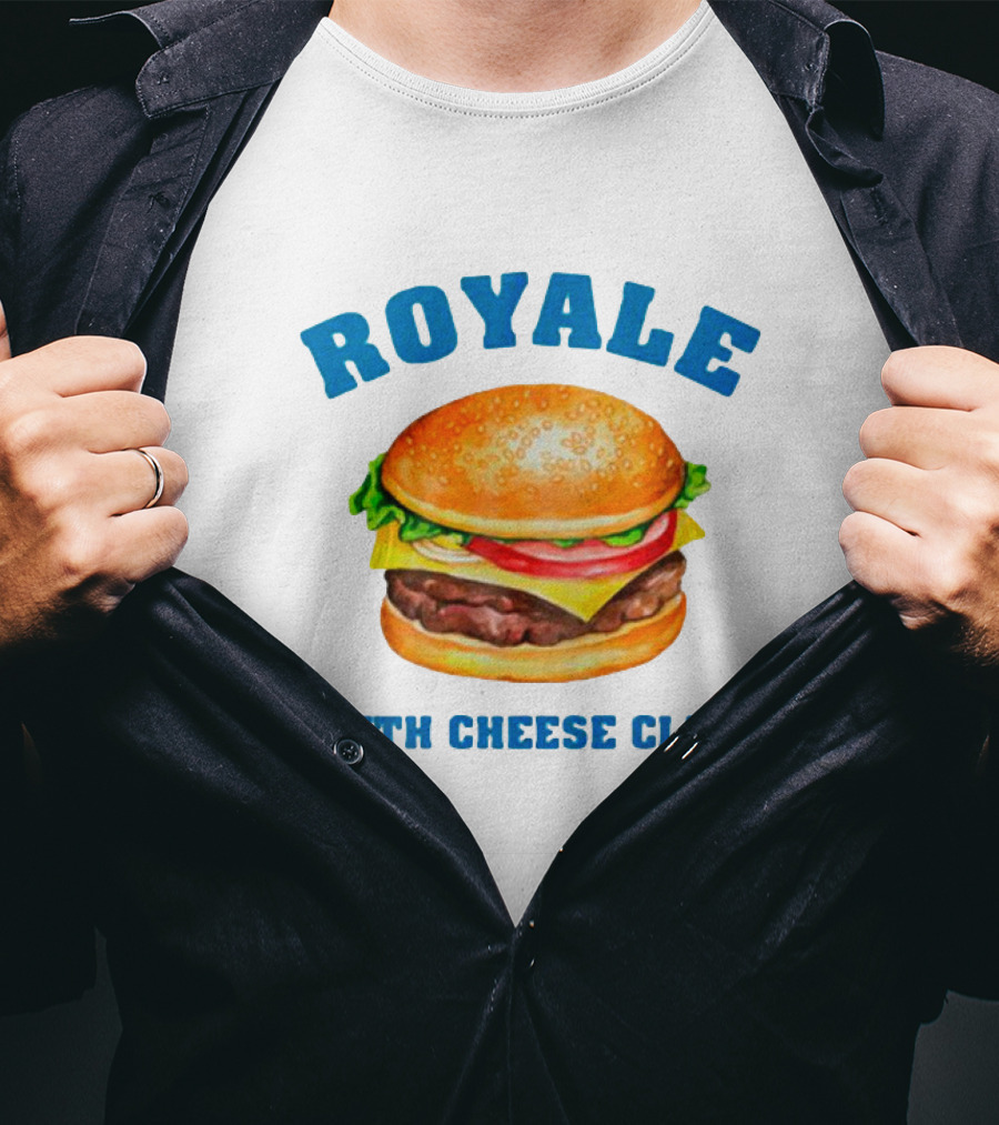 Royale With Cheese Club Burger Illustration Iconic T-Shirt