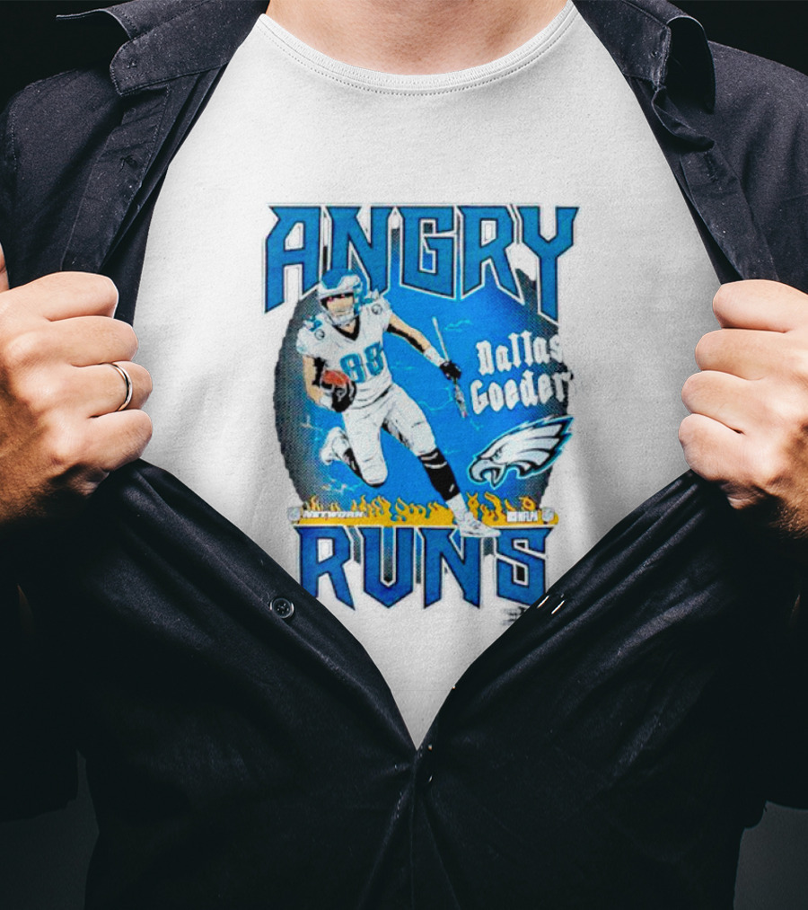 Angry Runs Dallas Goedert Philadelphia Eagles T-Shirt