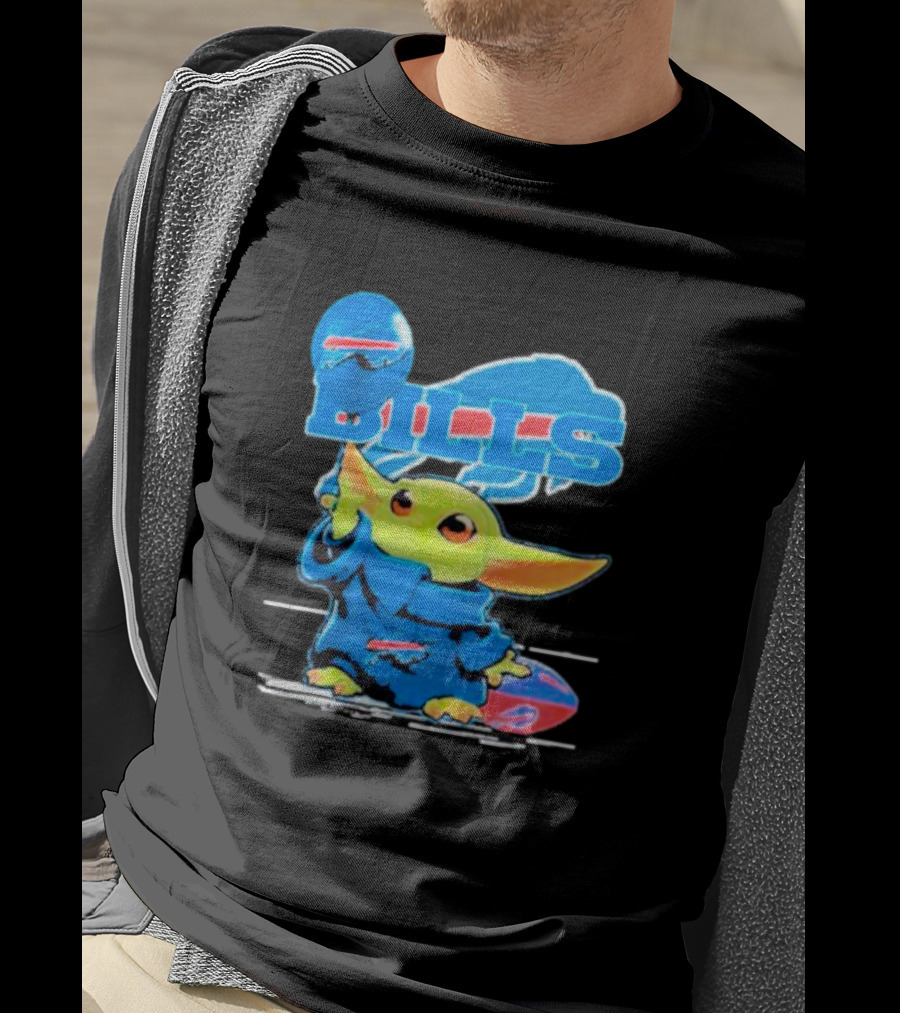 Buffalo Bills Baby Yoda Balloon NFL Team T-Shirt
