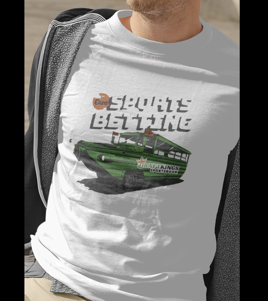 DraftKings Massachusetts Sportsbook Cue Sports Betting Duck Boat T-Shirt