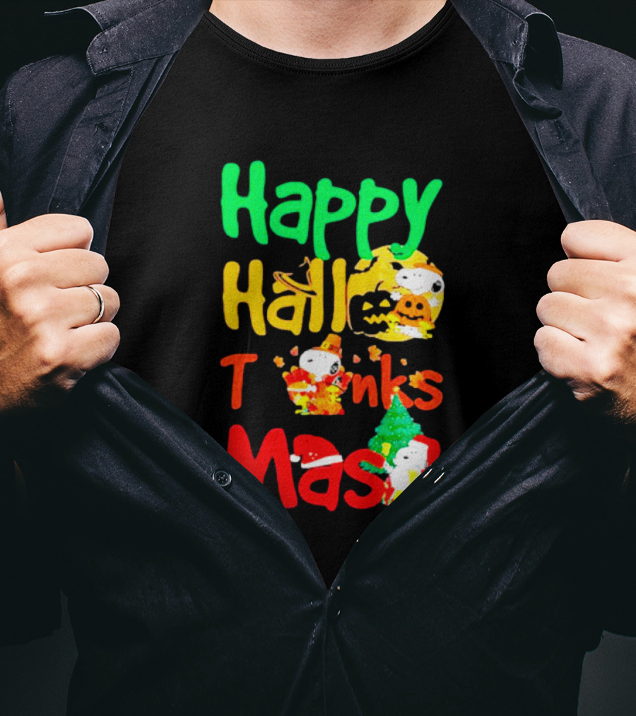 Happy Hallo Thanks Mas Snoopy Holiday T-Shirt