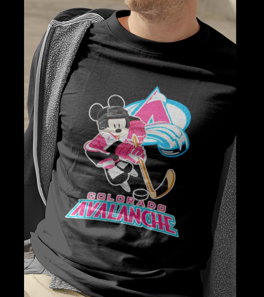 Mickey Mouse Colorado Avalanche Hockey Sports Fan T-Shirt