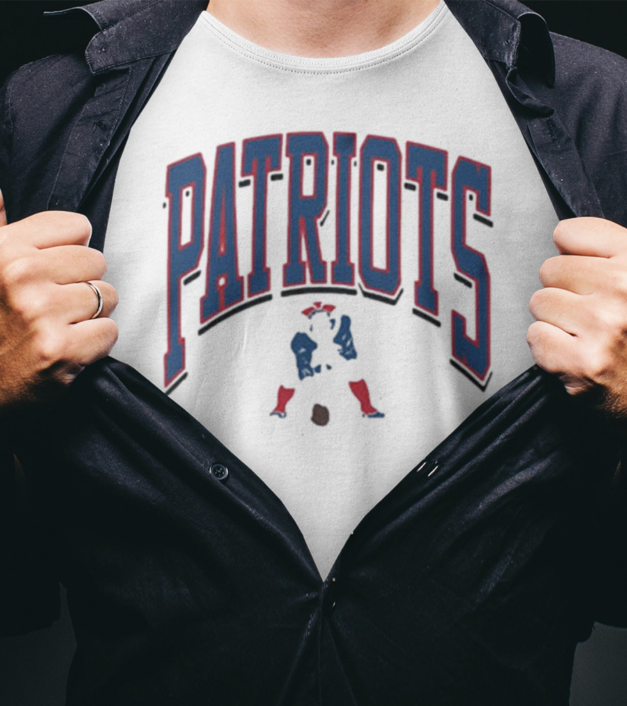 New England Patriots Patriotic Franklin Historic Walk Tall T-Shirt