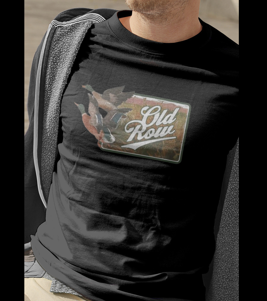Old Row The Flying Duck Beer Pocket Vintage Waterfowl T-Shirt