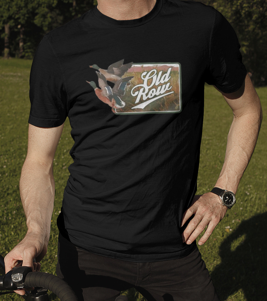 Old Row The Flying Duck Beer Pocket Vintage Waterfowl T-Shirt
