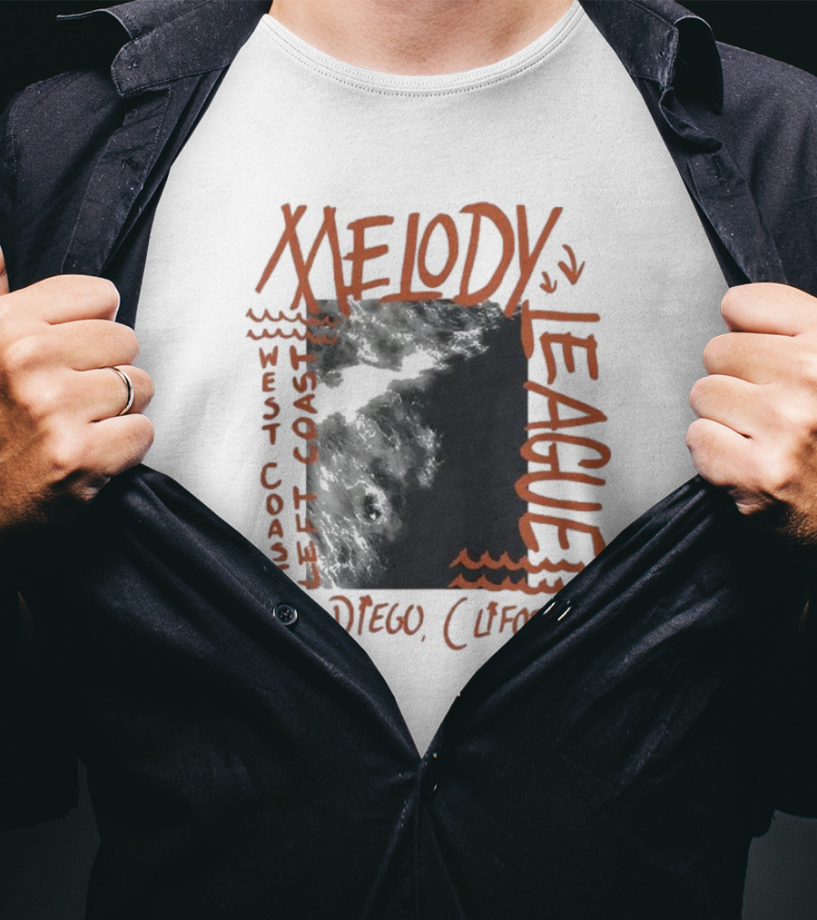 San Diego California Melody League West Coast Left Coast T-Shirt