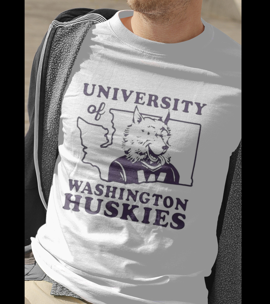 University Of Washington Huskies Map T-Shirt
