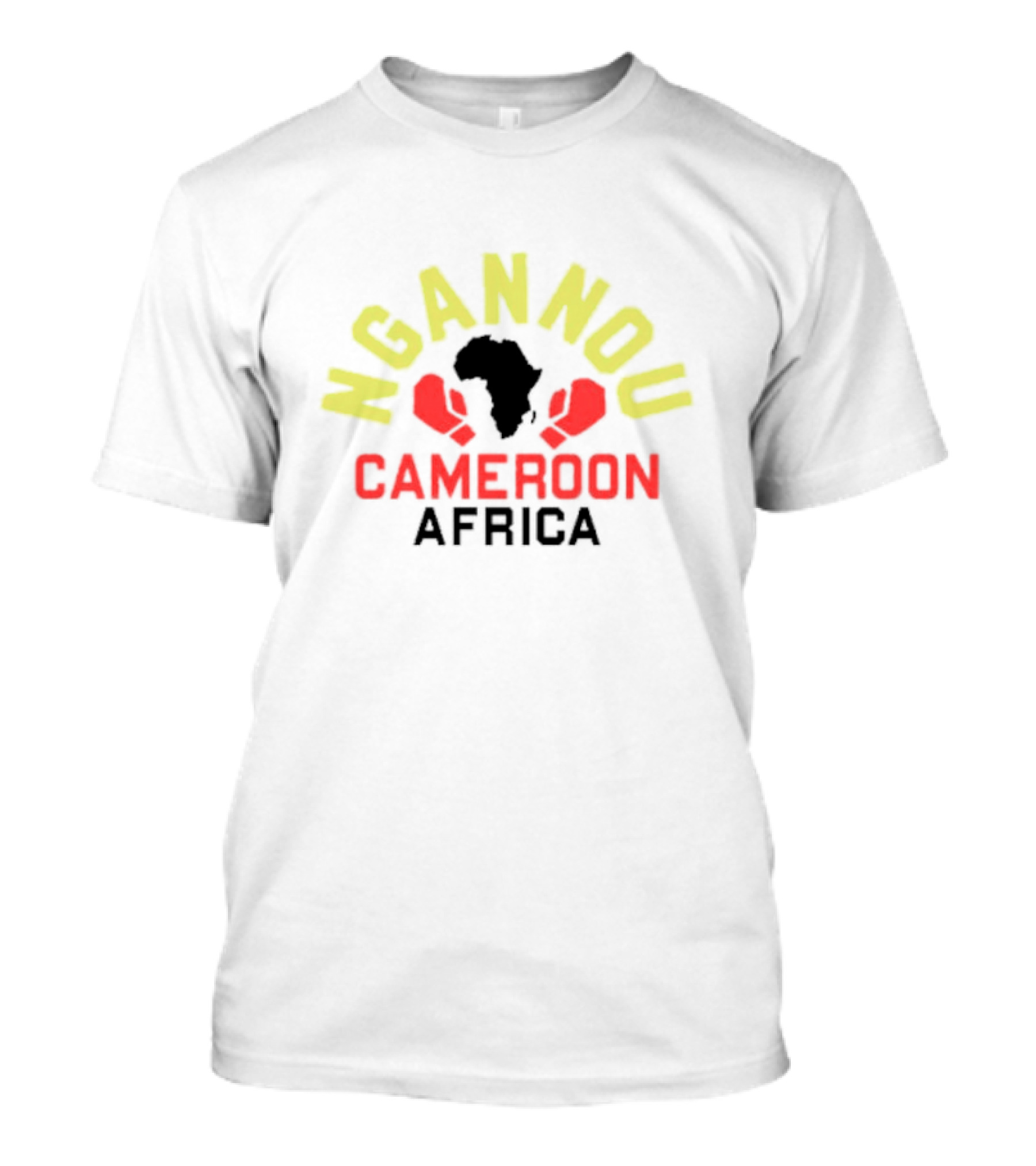 Ngannou Cameroon Africa Boxing Gloves Continent T-Shirt