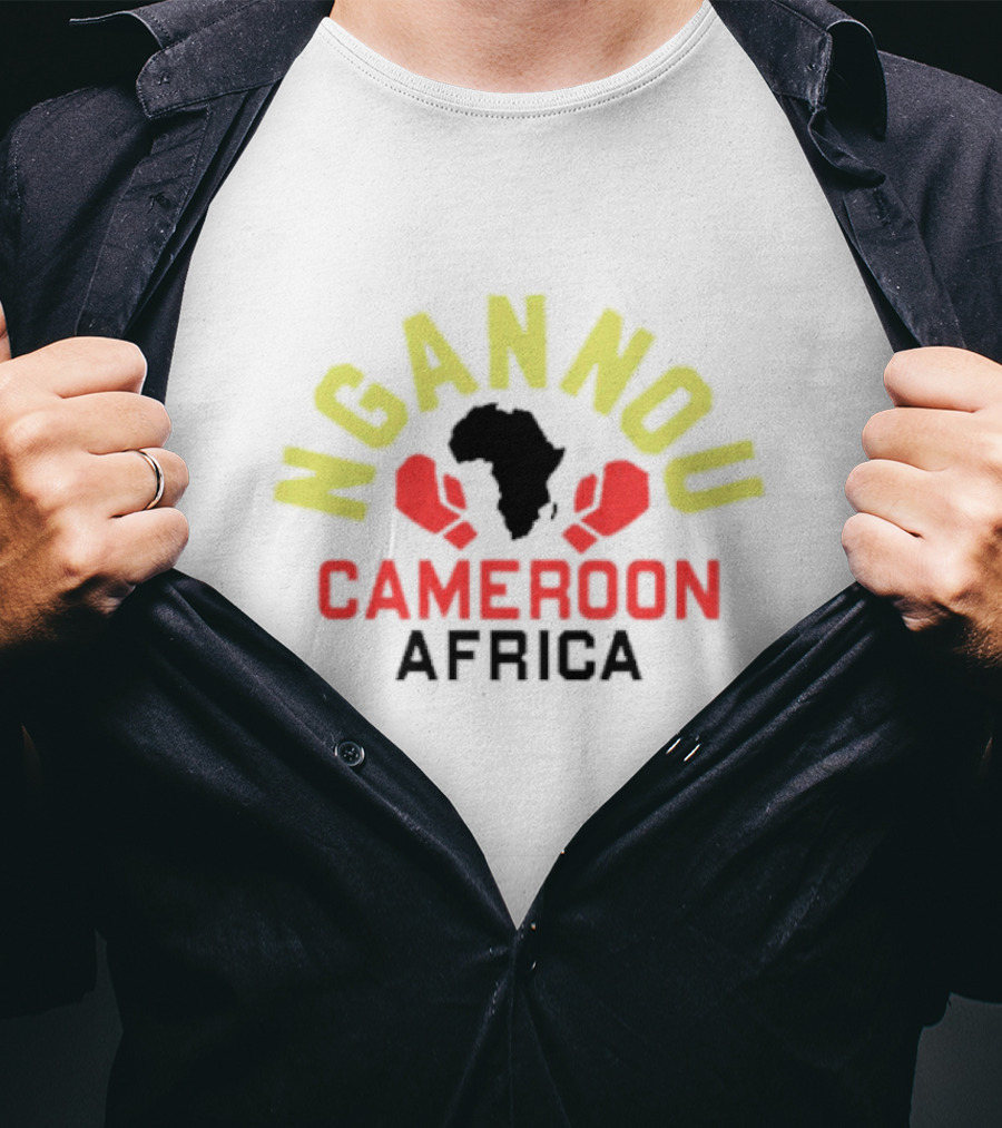 Ngannou Cameroon Africa Boxing Gloves Continent T-Shirt
